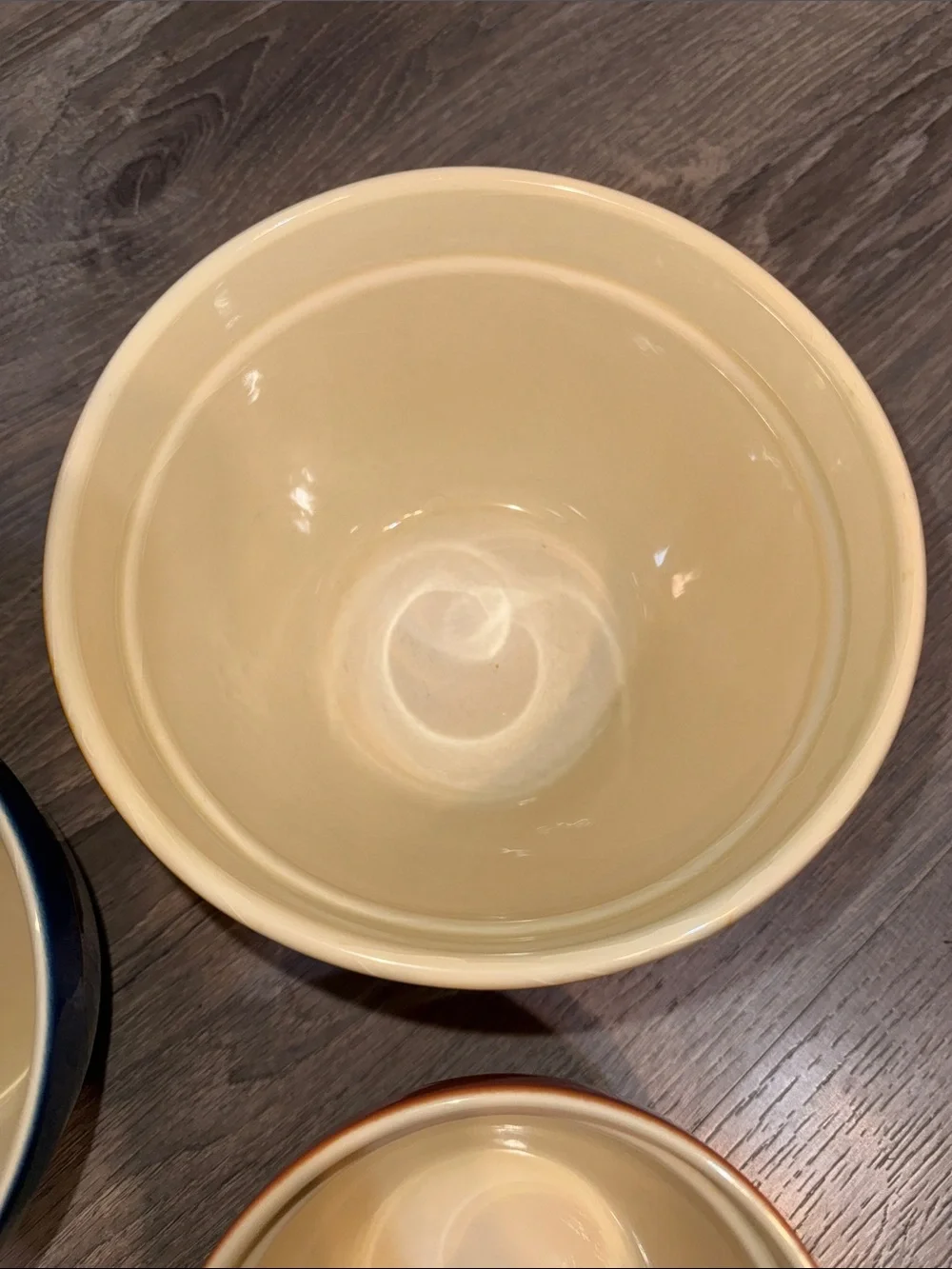 Crate&Barrel Addison Retiree Stoneware Nesting Bowls in Blue, Yellow, and Orange
